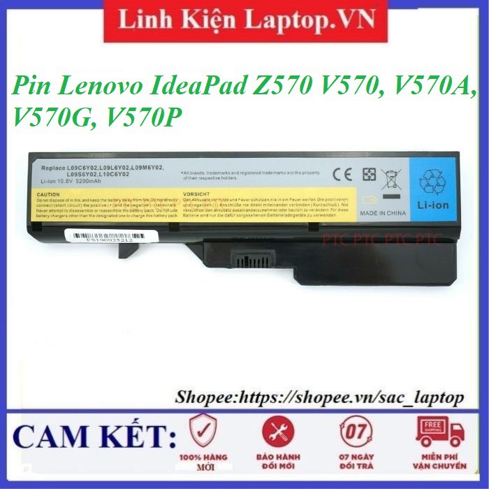 ⚡Pin laptop Lenovo IdeaPad Z570 V570, V570A, V570G, V570P L10P6Y22 LO9L6Y02 LO9S6Y02