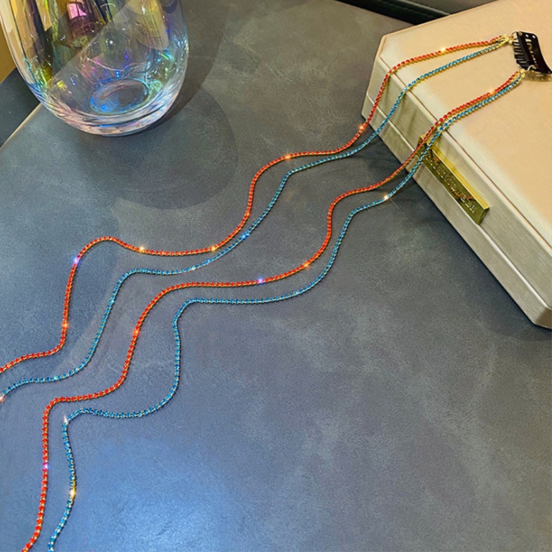 Chuỗi Dây Tua Rua Đính Đá Trang Trí Tóc Đuôi Ngựa