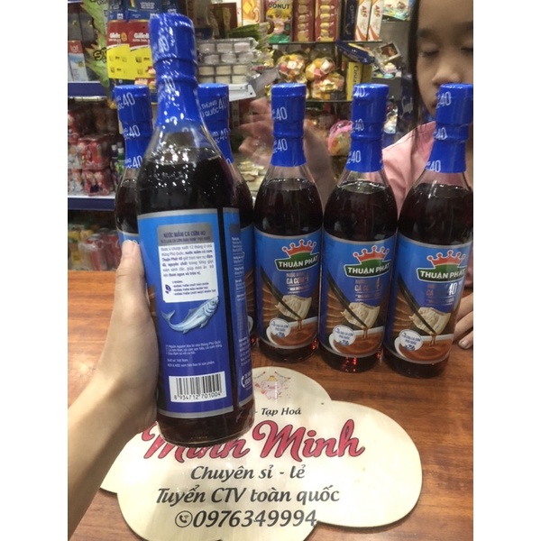 NƯỚC MẮM CÁ CƠM THUẬN PHÁT 620ML 30 ĐỘ - 40 ĐỘ