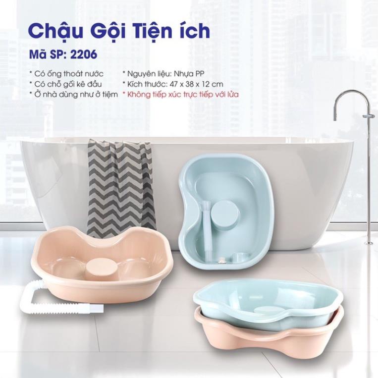 Chậu Gội Đầu Tại Giường, Tại Nhà Cho Người Già, Bà Bầu, Bệnh Nhân Việt Nhật | Thau Gội Đầu Chất Liệu Nhựa Cao CâpQH