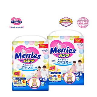 Tã/bỉm quần merries size xxl - 26 + 2 miếng