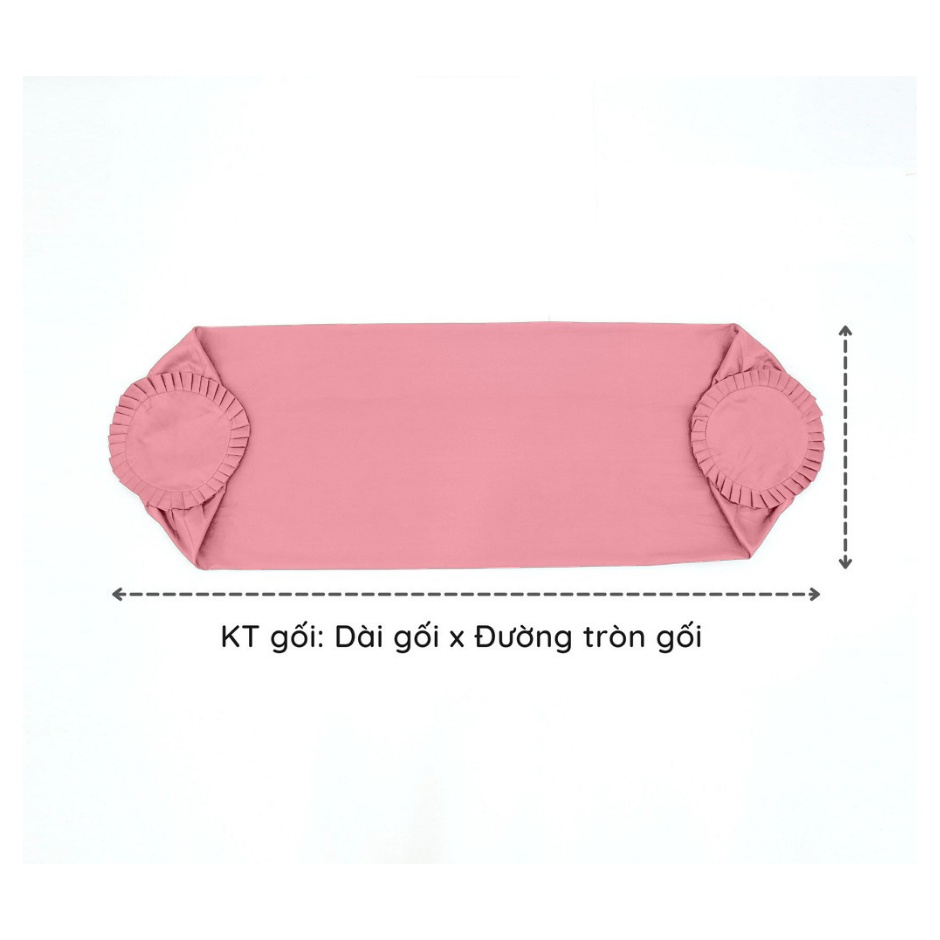 Vỏ gối ôm Premium Cotton Satin cao cấp LAMIDO 70x100, 60x80 cm trơn màu, bao gối ôm lụa có dây kéo khóa