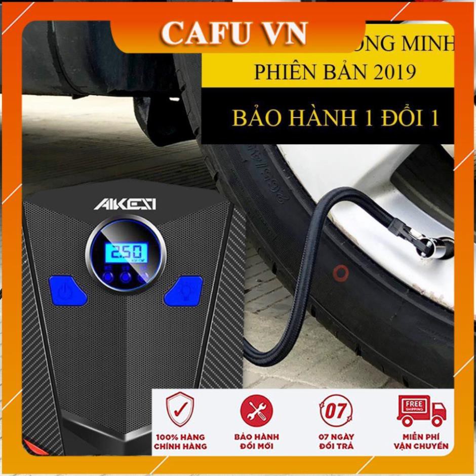 Bơm lốp ô tô bơm xe hơi AIKESI chính hãng, BH 12 tháng, điện tử tự động ngắt