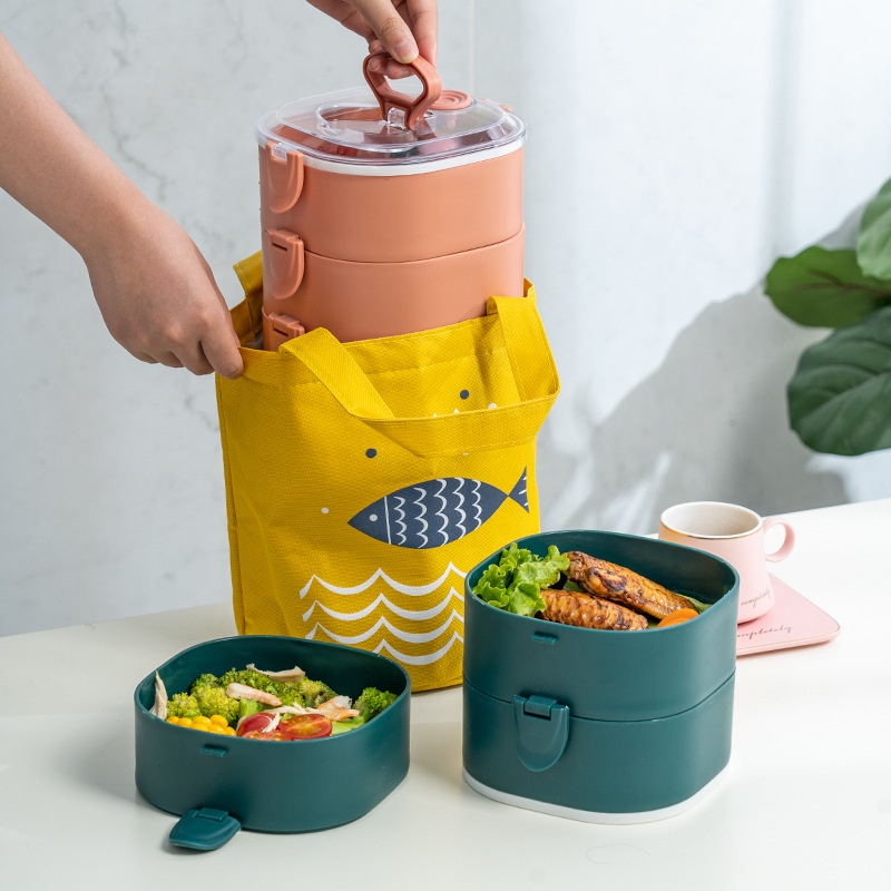(Bán Buôn Sỉ) Hộp Đựng Cơm Đa Năng Cặp Lồng Cơm Giữ Nhiệt 3 Tầng