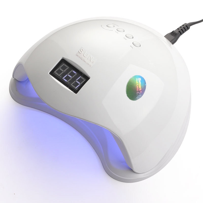 Máy hơ gel sun 5 48w chữ nổi cảm ứng tia UV chính hãng đế dày, đèn led bền có bảo hành