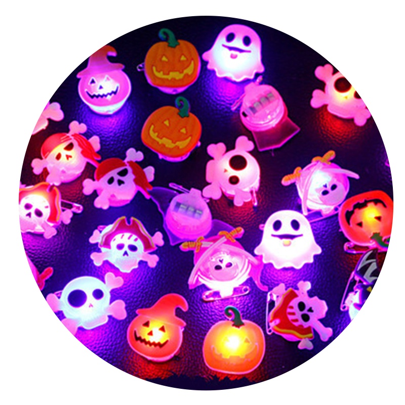 Ghim Cài Áo Hình Nhẫn Phát Sáng Trong Đêm Giáng Sinh / Halloween