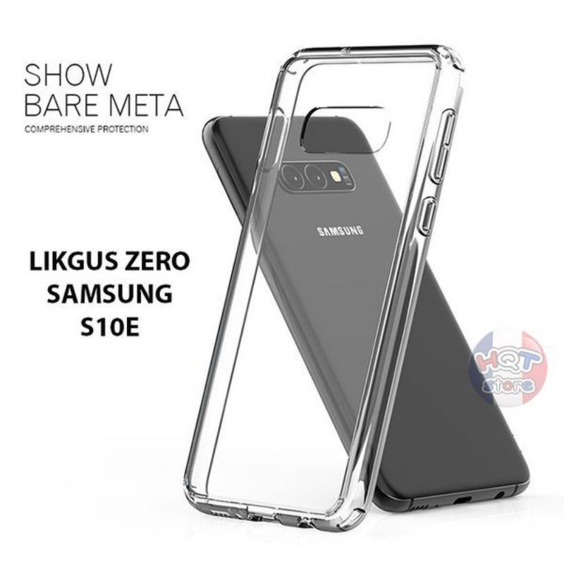 Ốp lưng Samsung S10E hiệu LIKGUS trong suốt chống sốc, chống ố vàng
