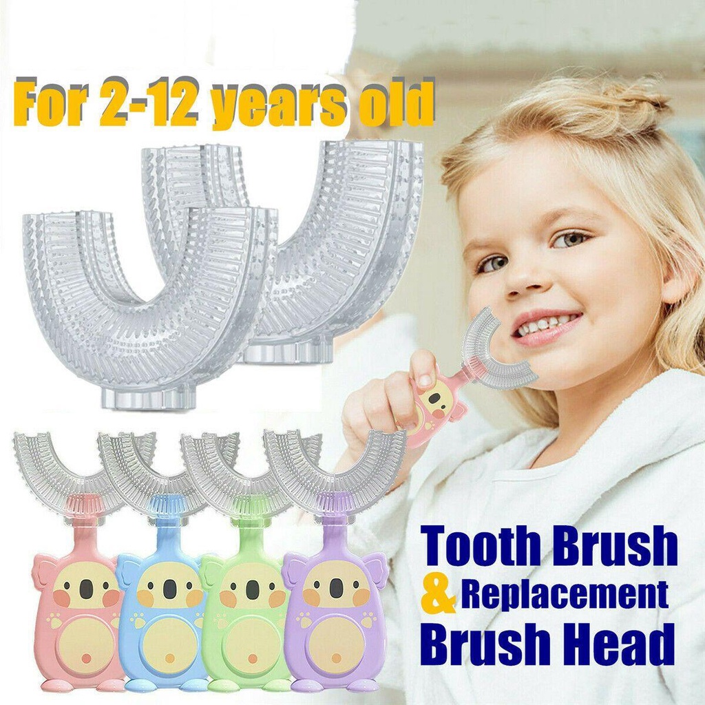 Bàn Chải Đánh Răng Bằng Silicon Mềm Hình Chữ U Cho Bé