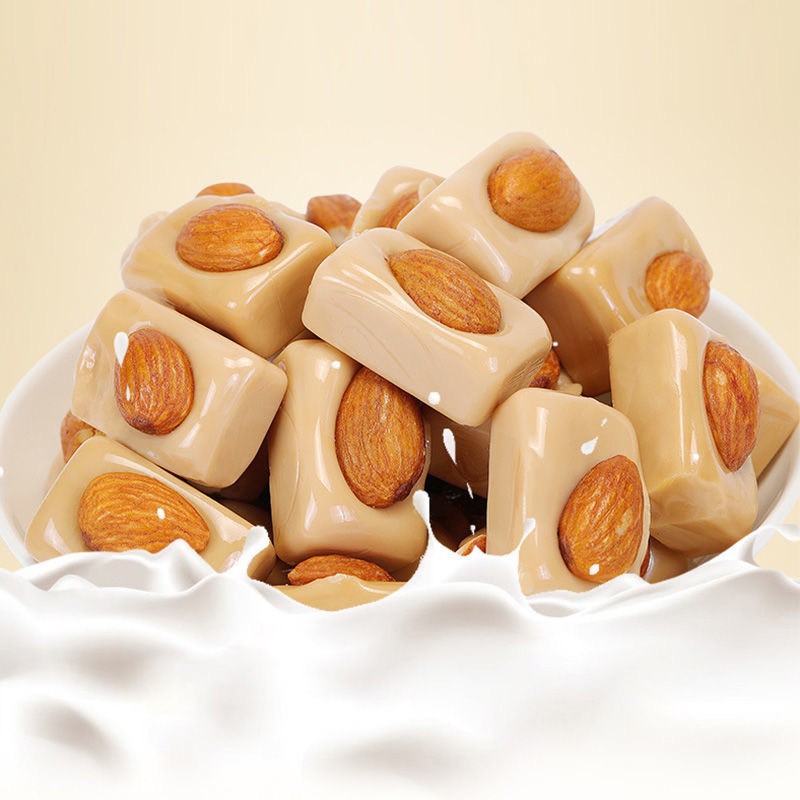 Kẹo sữa hạnh nhân Almond Milk Crisp Yingpai HongKong 238g, đồ ăn vặt ngon rẻ