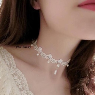 Choker ren trắng
