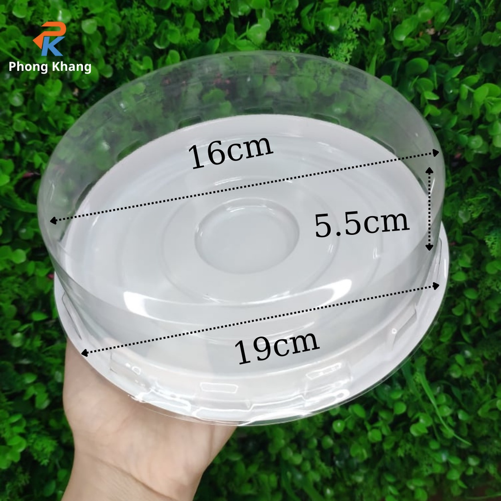 Set 10 hộp nhựa Phong Khang 16cm đựng bánh rau câu thỏi vàng