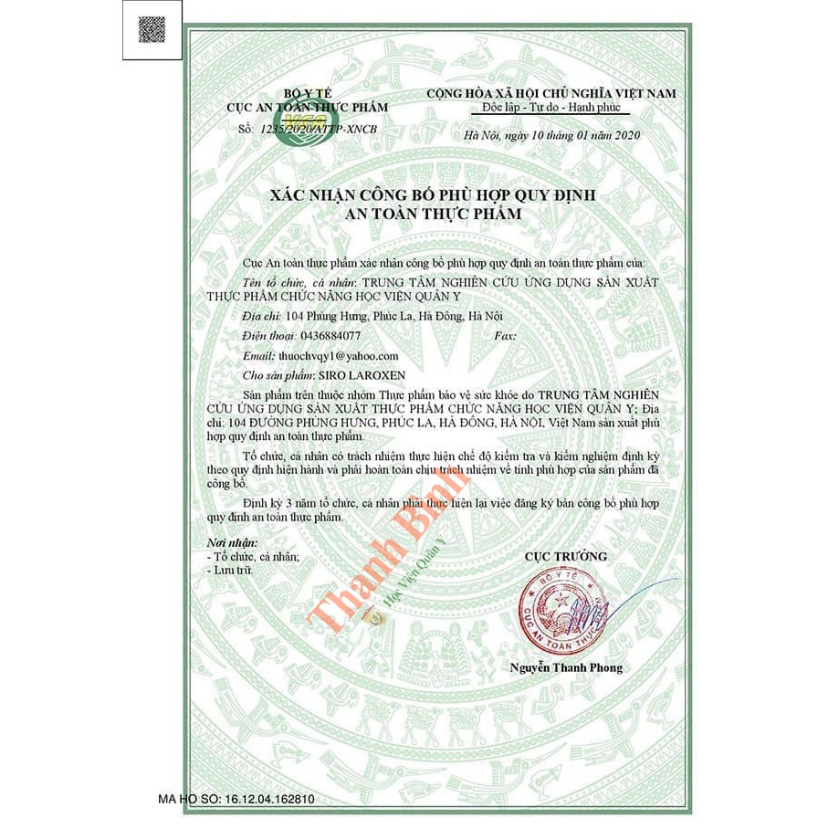 An Thần Ngủ Ngon [ Chính Hãng ] Siro Laroxen Học Viện Quân Y - Điều Trị Mất Ngủ | BigBuy360 - bigbuy360.vn