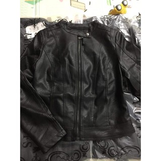 ÁO KHOÁC DA CỔ TRỤ TÚI GIẢ SIZE LỚN