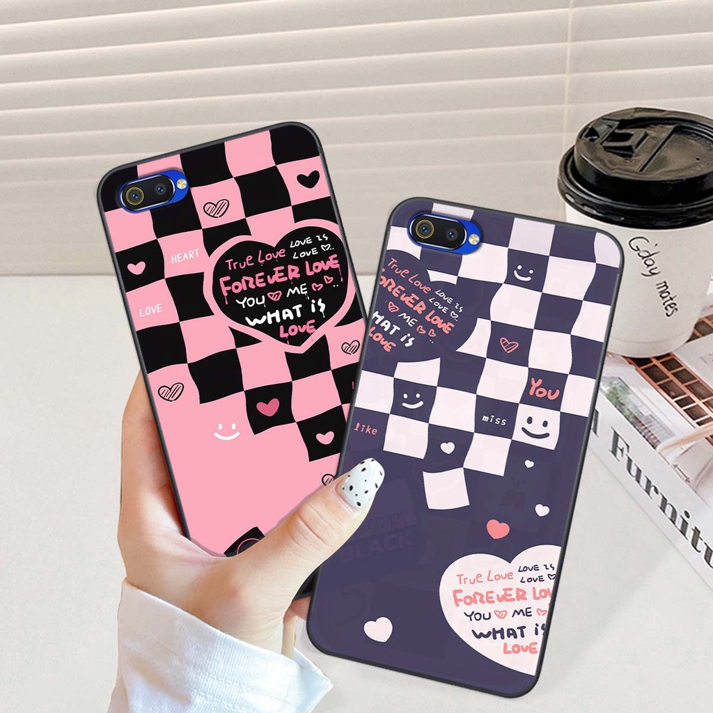 Ốp Realme C1 / C2 in hình trái tim, caro kẹo ngọt đầy cá tính siêu đẹp siêu chất