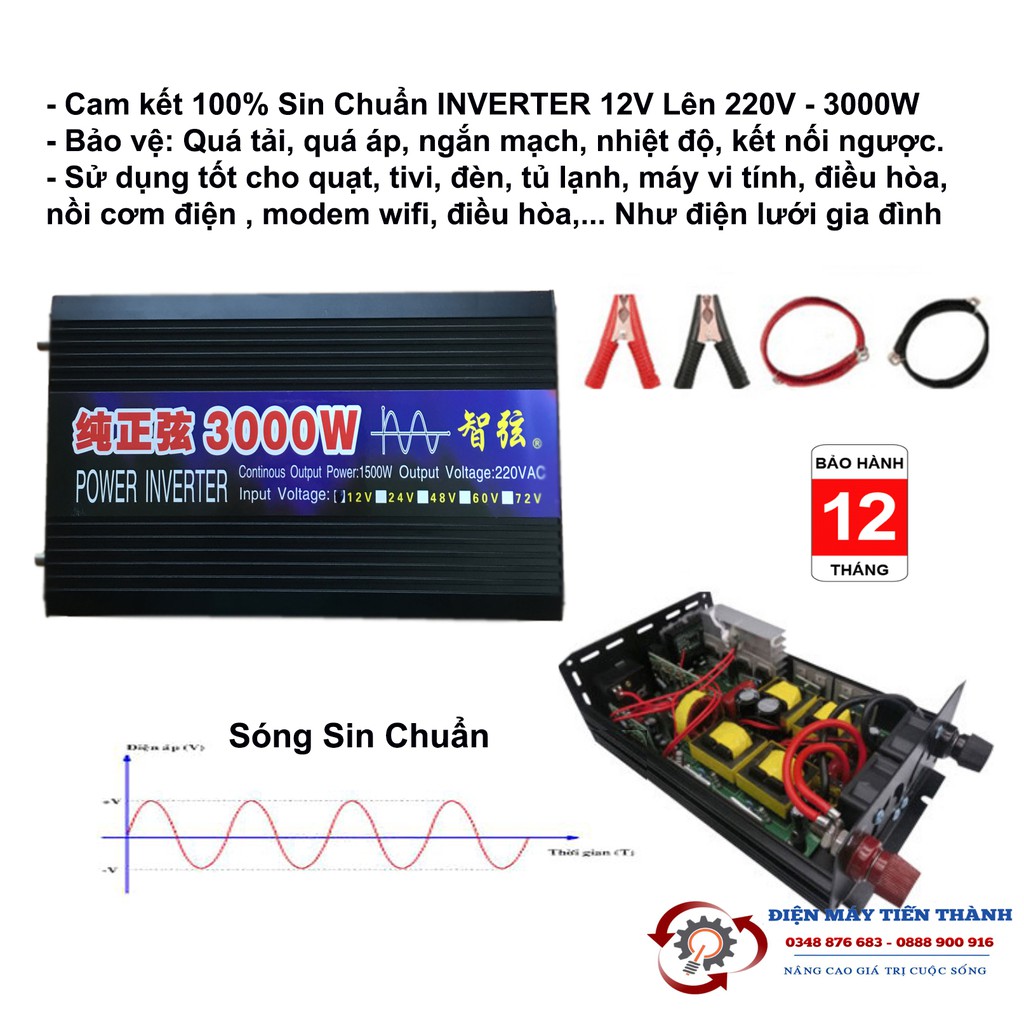 Bộ kích điện 3000W Sin Chuẩn
