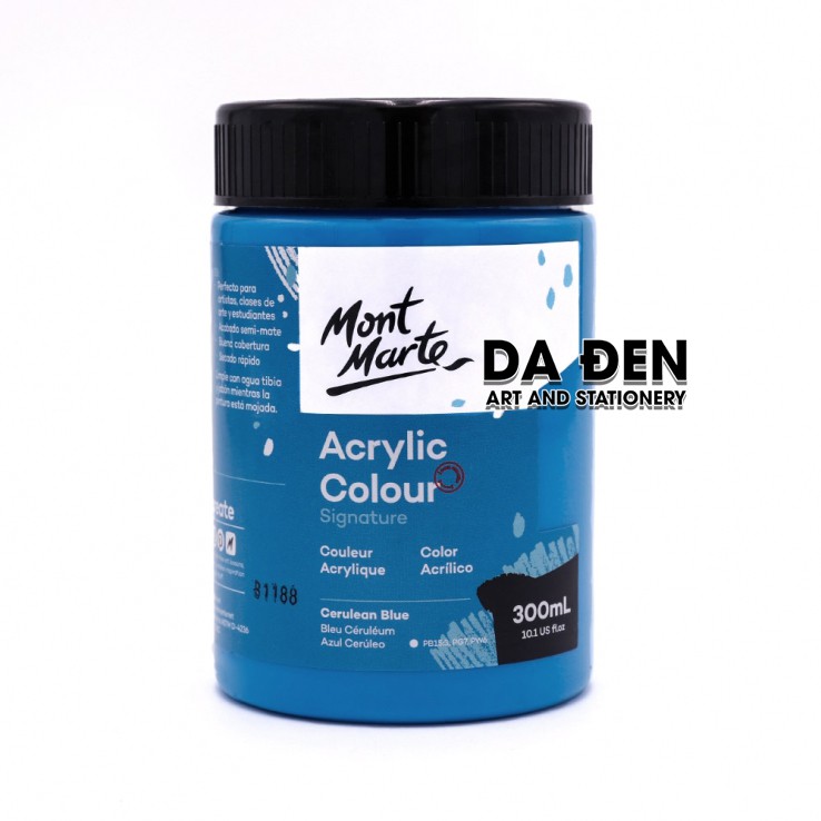 [DA ĐEN] Màu Mont Marte Signature Acrylic Colour 300ml (10.1-oz) - Cerulean Blue