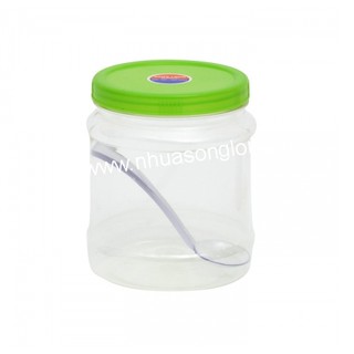 Hộp đựng gia vị, đồ khô 0.5L (nắp màu ngẫu nhiên)