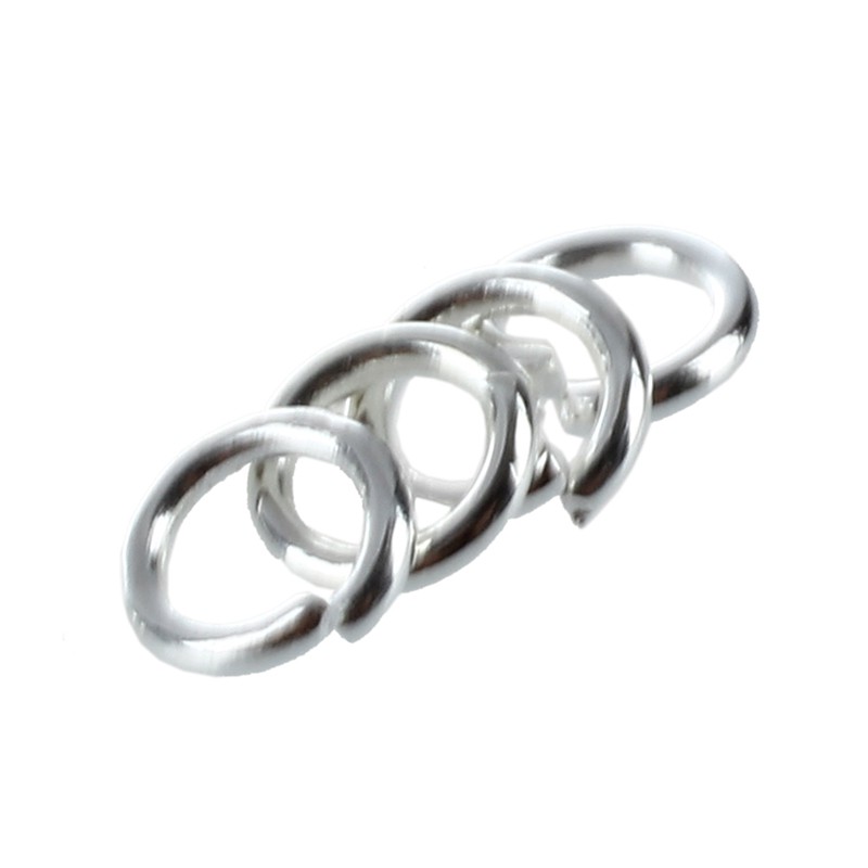 Set 100 nhẫn hở 4mm mạ bạc