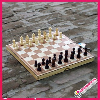 Bộ Cờ Vua Bằng Gỗ Kèm Hộp Đựng Kiêm Bàn Cờ Cho Bé Phát Triển Trí Tuệ