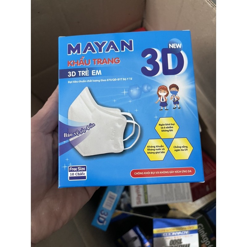 Khẩu trang y tế Mayan 3D Mask PM 2.5 chất lượng cao dành cho người lớn- trẻ em