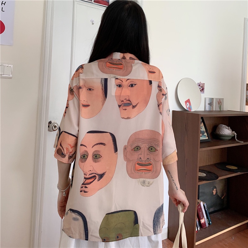 NRVP Áo Sơ Mi Dáng Rộng Thời Trang Hàn Quốc Cá Tính Cho Nữ