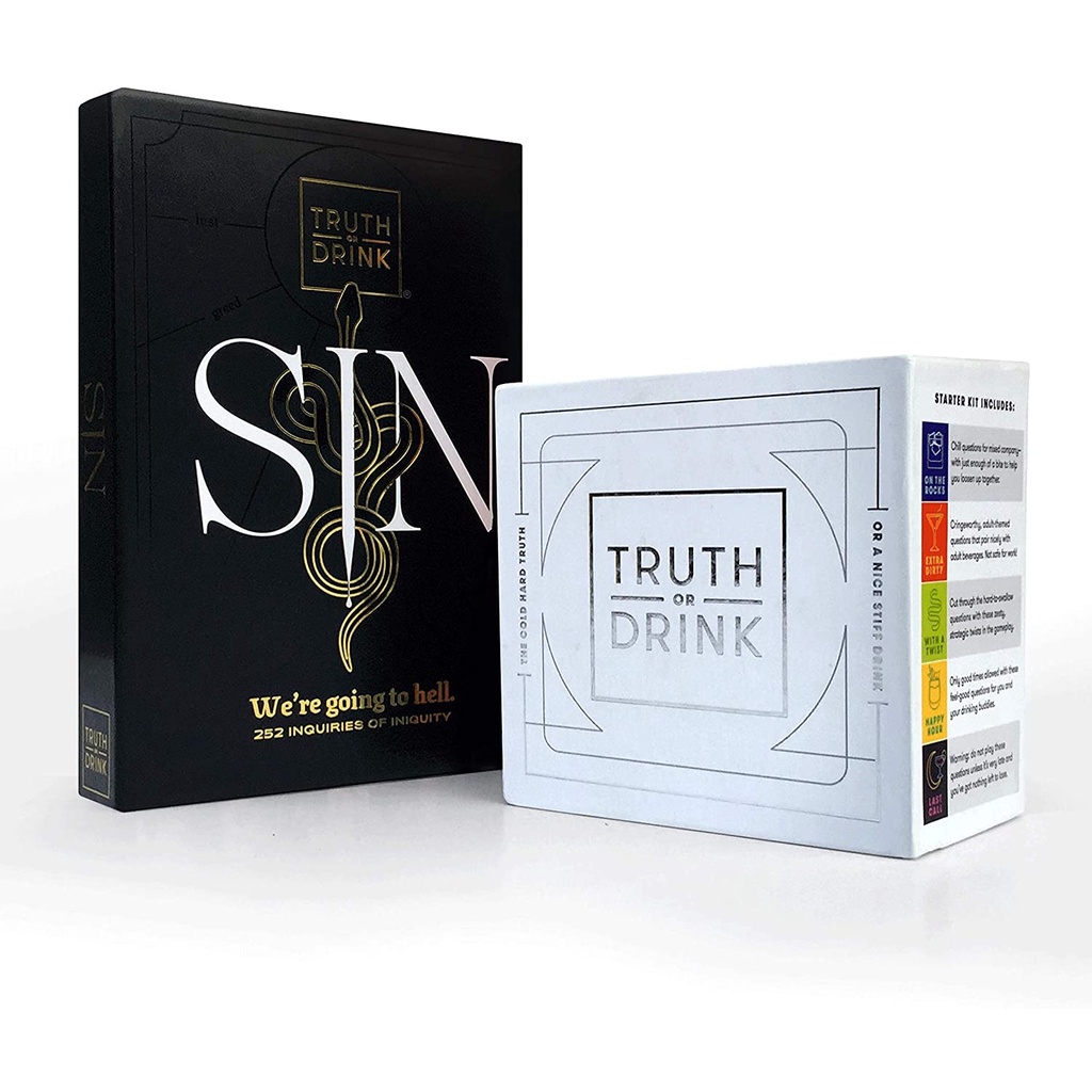 Thẻ  bài Drinking games Truth or Drink nhập khẩu tách set 5 món cho bữa tiệc trưởng thành