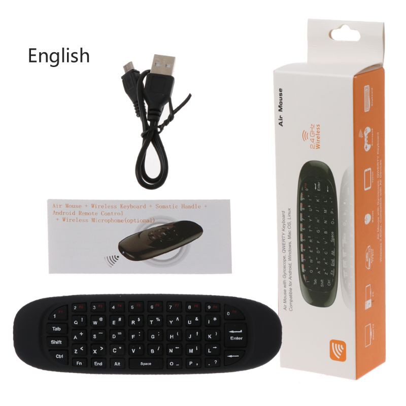 Bộ chuột tích hợp bàn phím không dây tiếng Anh tiếng Nga C120 cho PC Android TV Box
