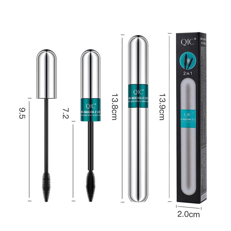 Set 2 Mascara Sợi Tơ 4D Làm Dày Và Dài Mi Chống Thấm Nước Tiện Lợi