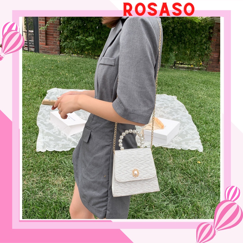 Túi xách nữ đẹp đeo chéo công sở đi chơi dễ thương mini da mềm ROSASO TX04