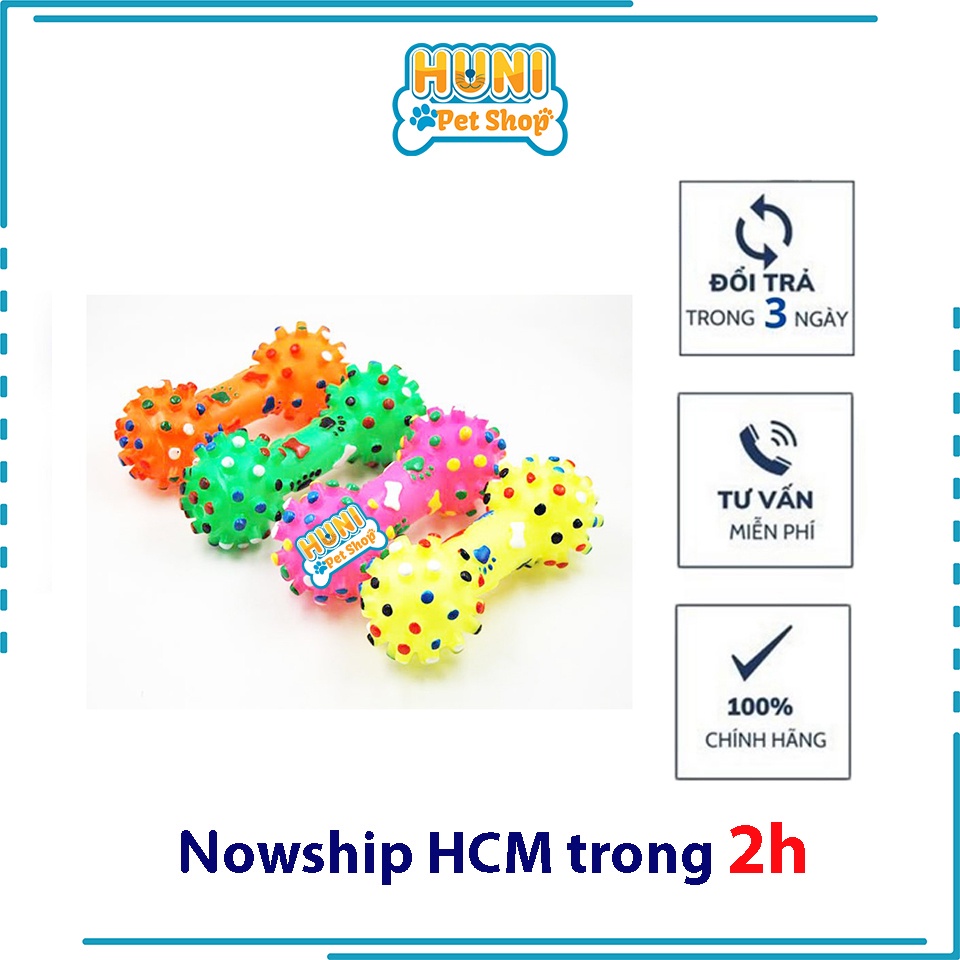 Đồ chơi cho chó xương cao su phát ra tiếng kêu đồ chơi cho chó gặm - Huni Petshop