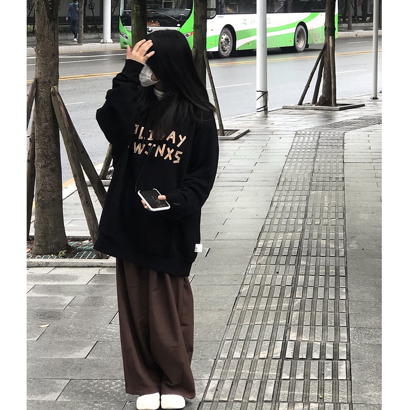 NRVP Áo hoodie dáng rộng thời trang Hàn Quốc 2022 dành cho nữ