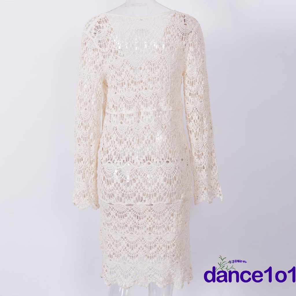 ☛☏❤Fashion Women Lace Crochet Bikini Cover Up Swimwear Summer Beach Dress Pool Bathing Sea
