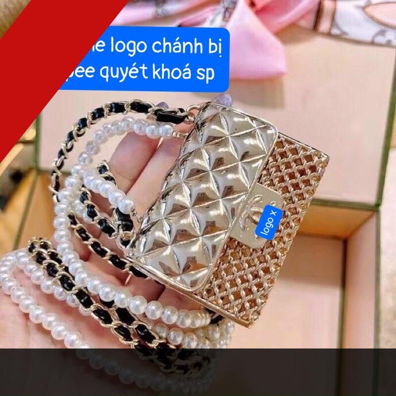 Túi mini CN Ngọc Trinh- Hàng Siêu sang chảnh - Túi dây ngọc và dây xích- full hộp( shop quay)