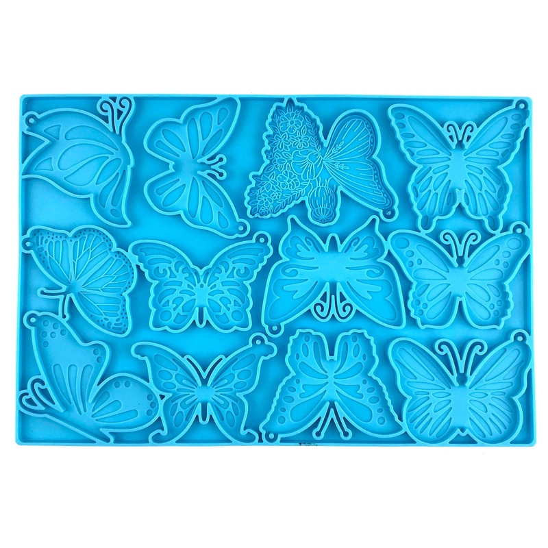 Sa Khuôn Làm Móc Khóa Hình Bướm Bằng Nhựa Resin DIY