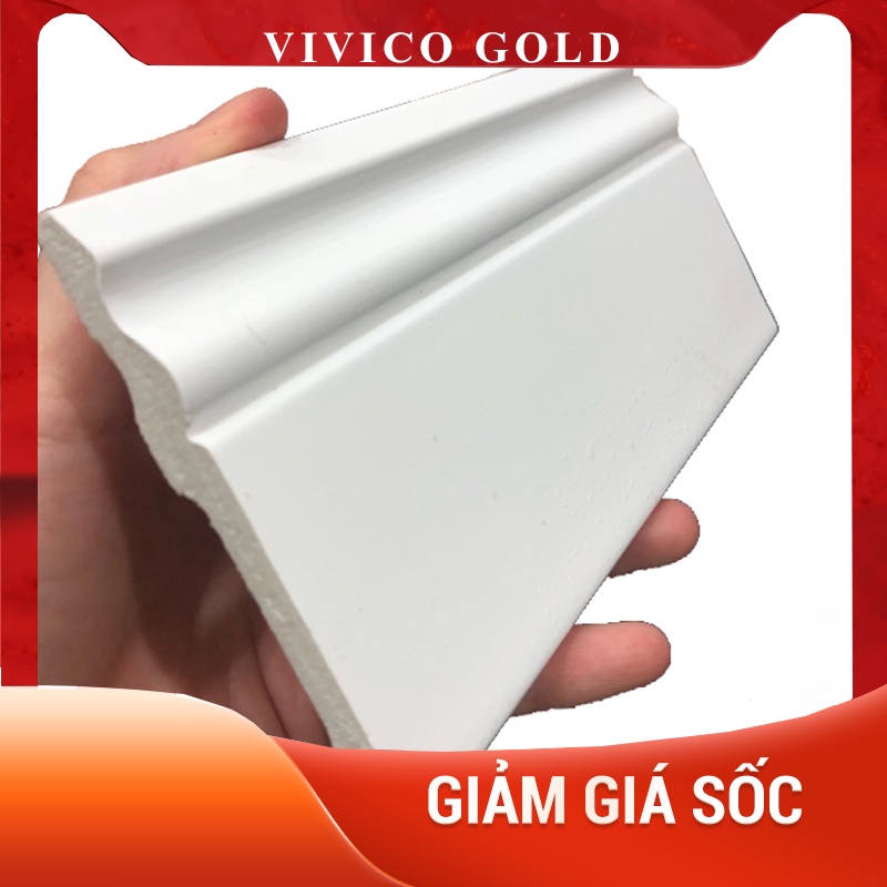 Phào Chân Tường Nhựa PU Bản 9,5cm Dài 1,2m Có Thể Sơn Thay Đổi Màu