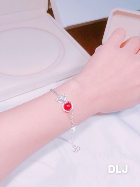 Lắc tay nữ bạc ta mặt hồ ly gắn đá phong thủy theo mệnh - Bibi silver - BBS