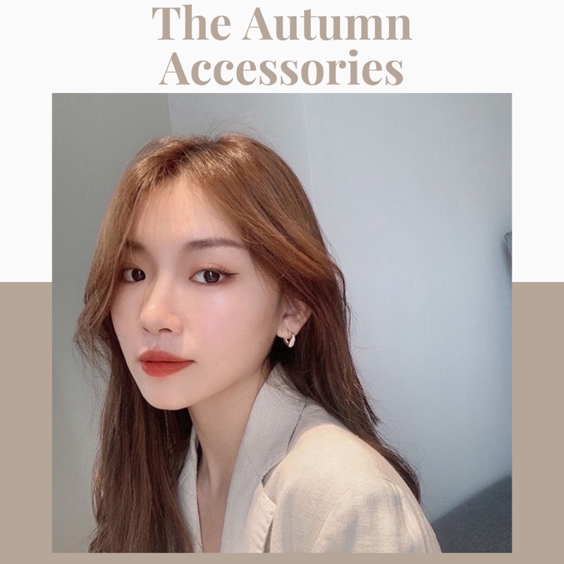 Khuyên tai kim xỏ mạ vàng The Autumn Accessories - KT24