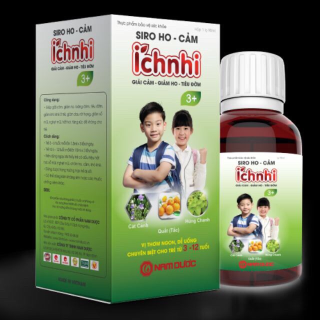 Siro Ho Cảm Ích Nhi chai 90ml ( dùng được cho trẻ so sinh, trẻ trên 3 tuổi, phụ nữ có thai , cho con bú.....)