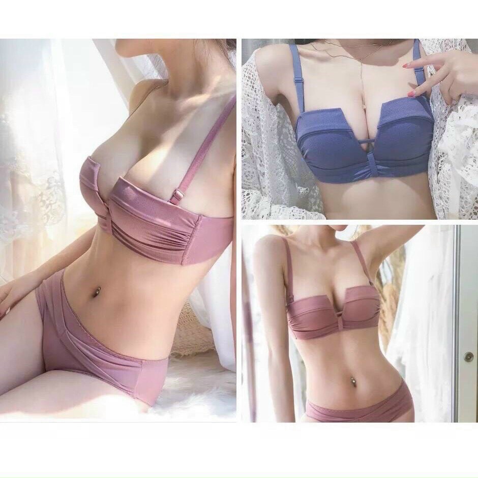 Bộ Quần Áo Lót Cúp Ngang Nâng Ngực Sexy Quyến Rũ