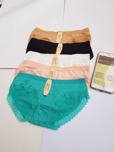 SET 10 chiếc quần lót thông hơi viền ren thái 9933