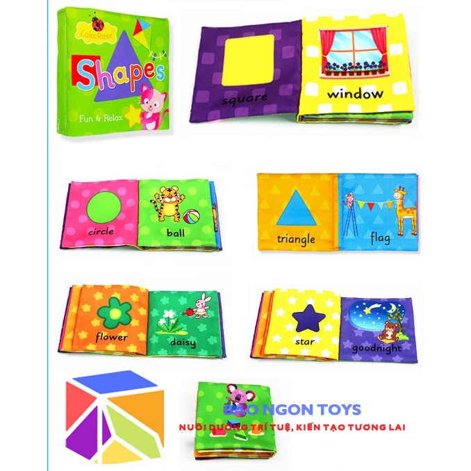 SÁCH VẢI TIẾNG ANH LAKAROSE NHIỀU CHỦ ĐỀ - QUYỂN TỪ ĐIỂN ĐẦU TIÊN CHO BÉ - BAO NGON TOYS