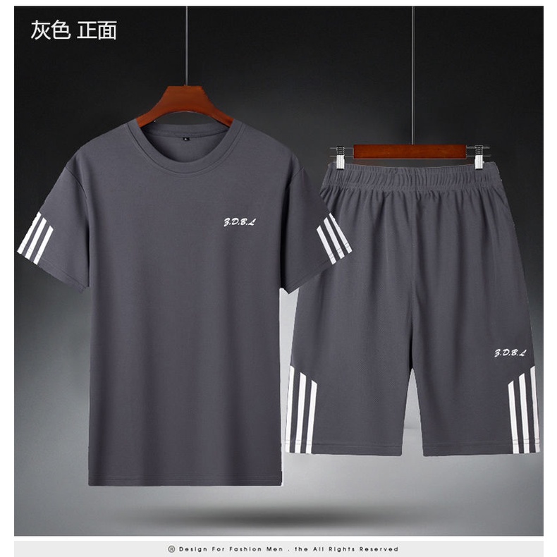 Bộ Đồ Thể Thao Áo Thun Tay Ngắn Và Quần Short Size Lớn Thời Trang Mùa Hè Hàng Mới Dành Cho Nam 2022