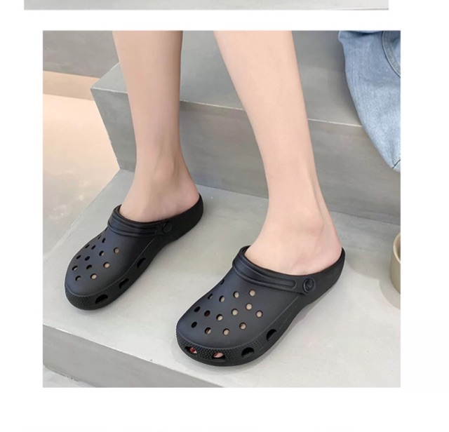 Giày Sandal Nam/ Dép Quai Hậu Bít Đầu PVC Siêu Nhẹ Siêu Êm Chống Thấm Nước Size 39-44 - Lucky Girl shop