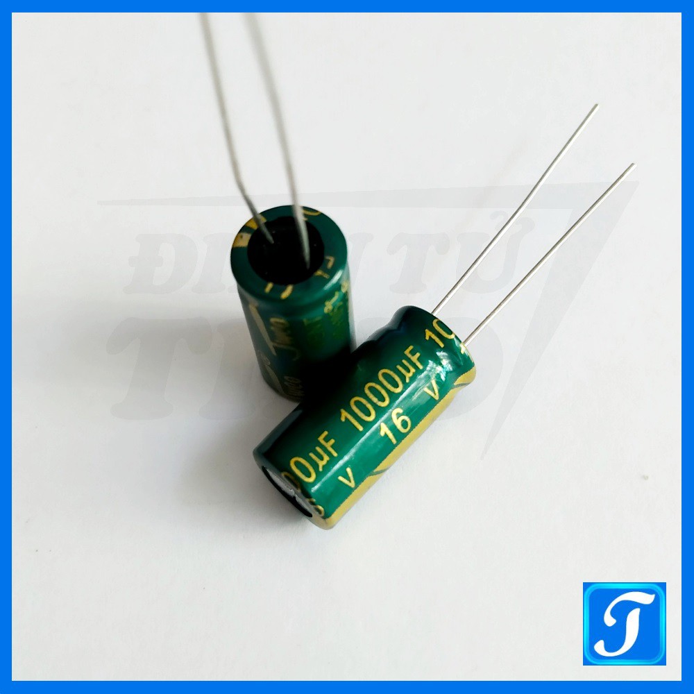 Tụ Hóa Tụ Phân Cực 1000uF 16V 8x16mm Xuyên Lỗ