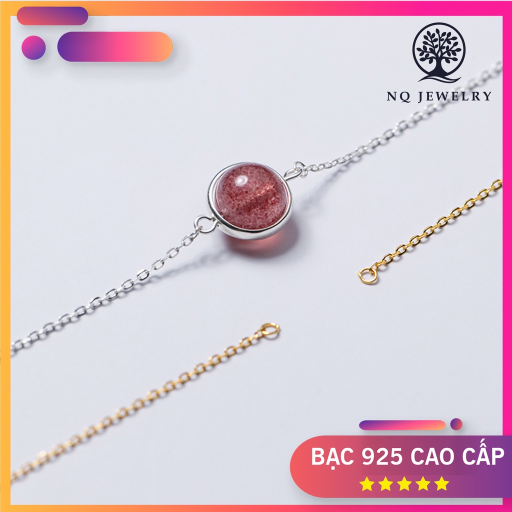 Charm bạc dây xích gắn 2 đầu màu trắng