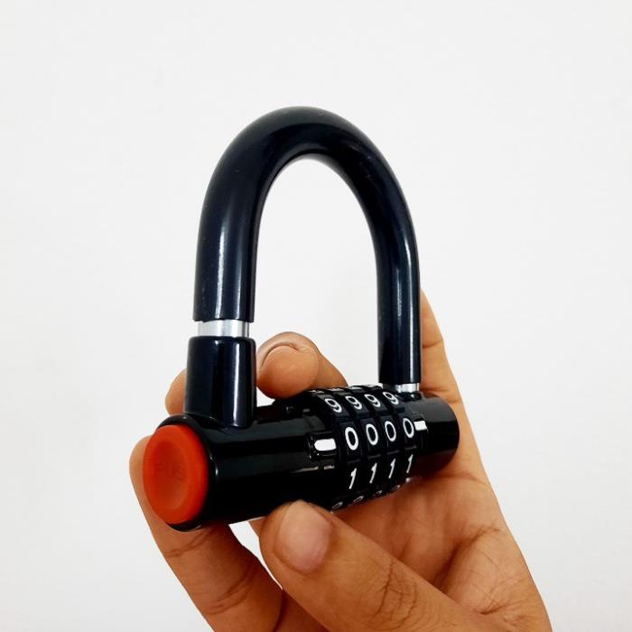 Ổ khóa chữ U mini 4 mã số bảo đảm an toàn cho tài sản