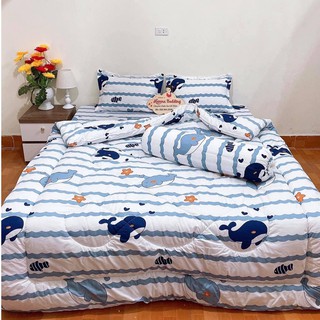 CHĂN BÔNG SIÊU NHẸ, ẤM ÁP, DÀY DẶN HỌA TIẾT CÁ HEO TRẮNG KÍCH THƯỚC 1M8X2M