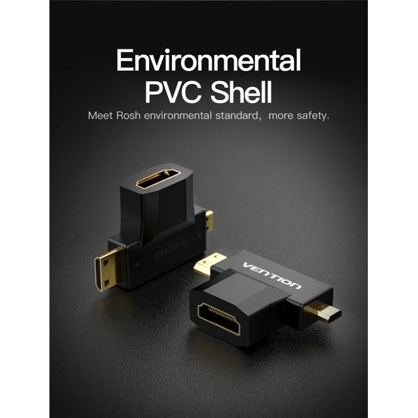 Vention Đầu Chuyển Đổi 3 Trong 1 Hdmi Sang Mini & Micro Hdmi