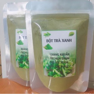 BỘT TRÀ XANH ĐẮP MẶT GIẢM MỤN TRẮNG DA NGUYÊN CHẤT 100 G