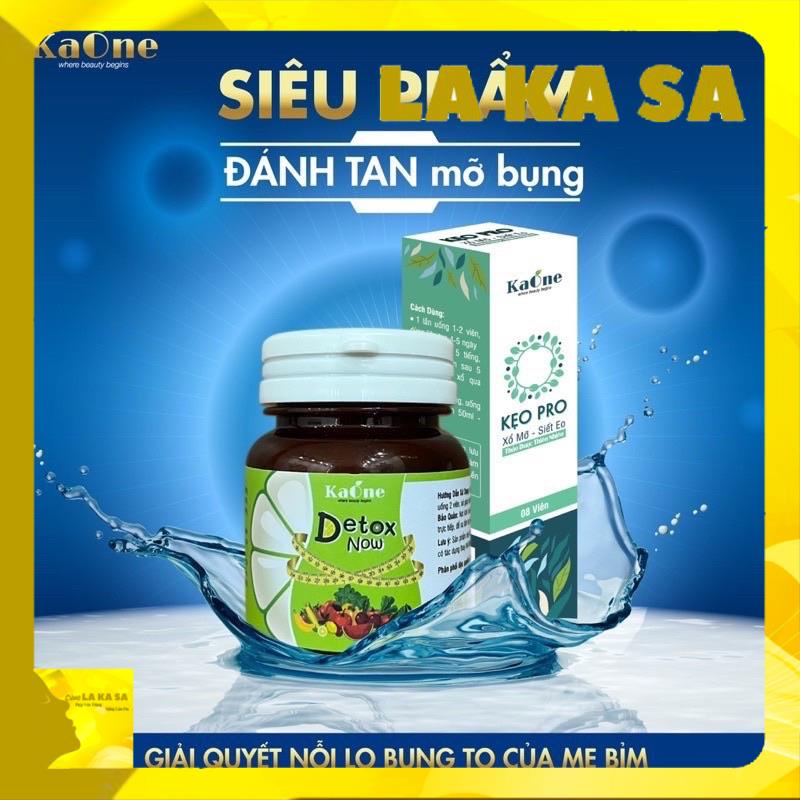 Detox Now Rau Củ giảm mỡ đùi, giảm mỡ bắp tay , giảm mỡ bụng sau sinh + Kẹo Pro xổ mỡ vành ruột chính ( Combo 2 món)